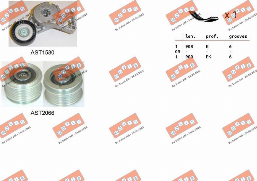 MOVIS ASTA0098 - Kit Cinghie Poly-V www.autoricambi360.it