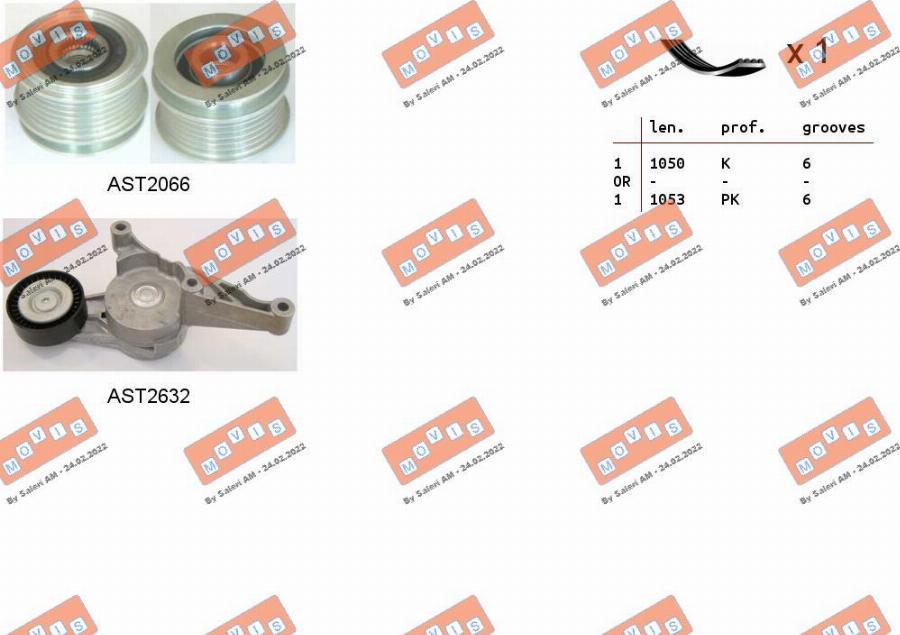MOVIS ASTA0047 - Kit Cinghie Poly-V www.autoricambi360.it