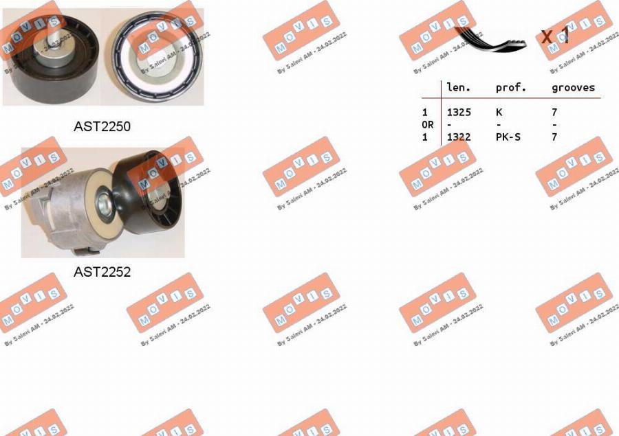 MOVIS ASTA0051 - Kit Cinghie Poly-V www.autoricambi360.it