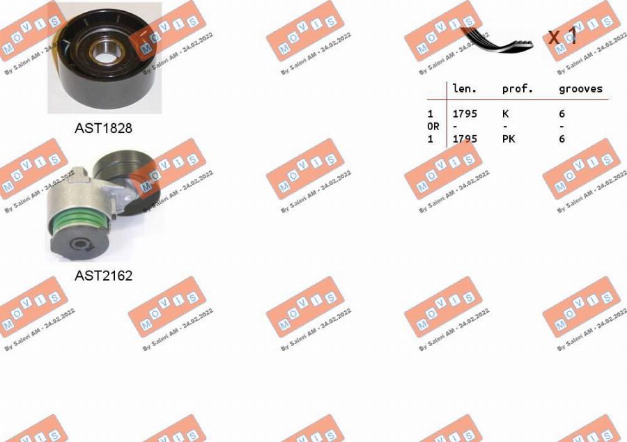 MOVIS ASTA0052 - Kit Cinghie Poly-V www.autoricambi360.it