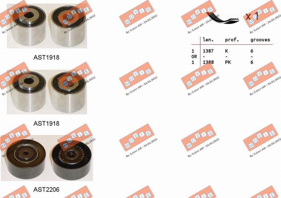 MOVIS ASTA0015 - Kit Cinghie Poly-V www.autoricambi360.it