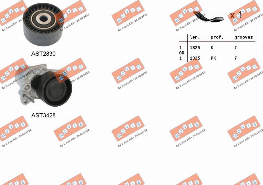 MOVIS ASTA0100 - Kit Cinghie Poly-V www.autoricambi360.it