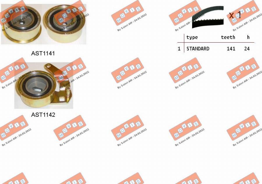 MOVIS ASTK0990 - Kit cinghie dentate www.autoricambi360.it