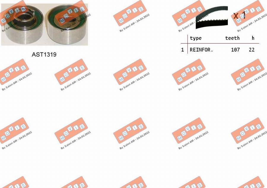 MOVIS ASTK0992 - Kit cinghie dentate www.autoricambi360.it
