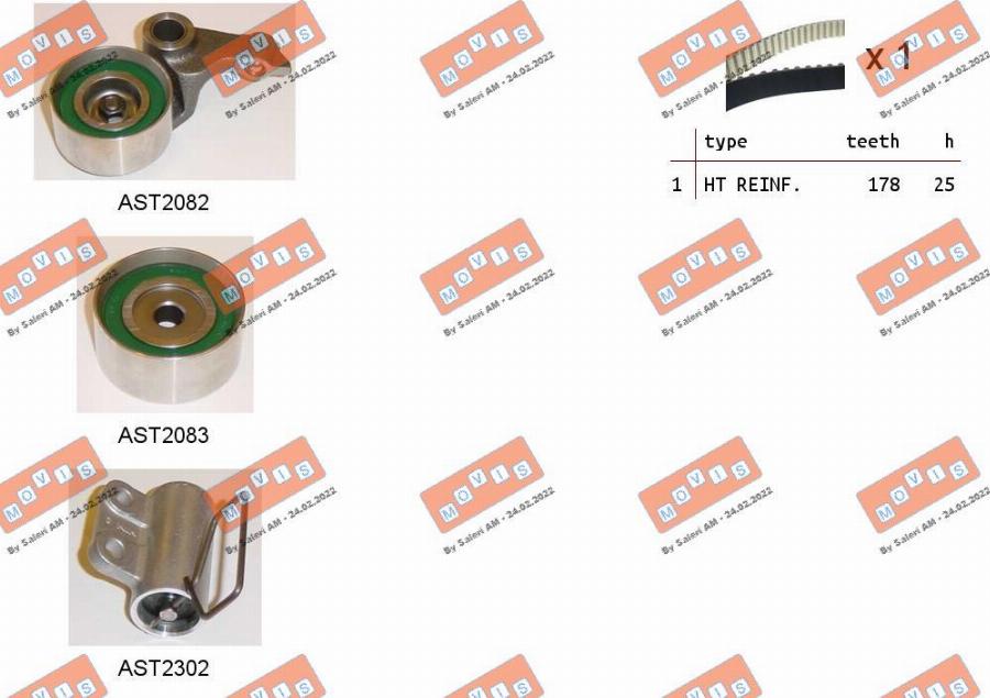 MOVIS ASTK0956C - Kit cinghie dentate www.autoricambi360.it