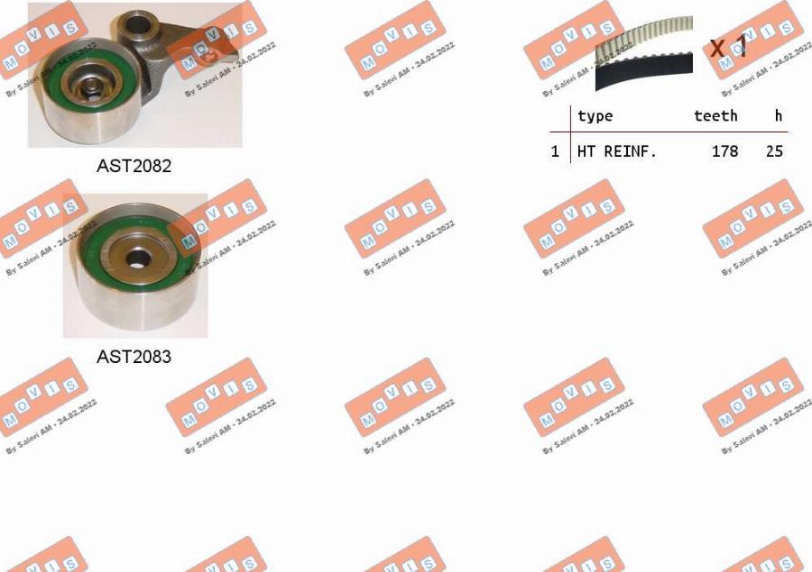 MOVIS ASTK0956 - Kit cinghie dentate www.autoricambi360.it