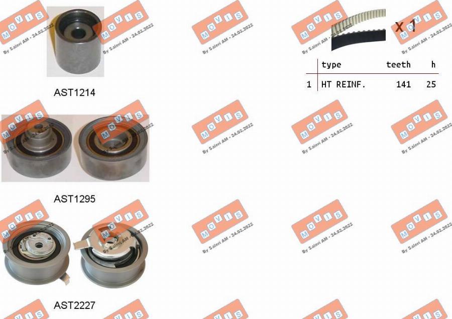 MOVIS ASTK0958 - Kit cinghie dentate www.autoricambi360.it
