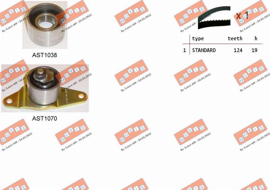 MOVIS ASTK0969 - Kit cinghie dentate www.autoricambi360.it
