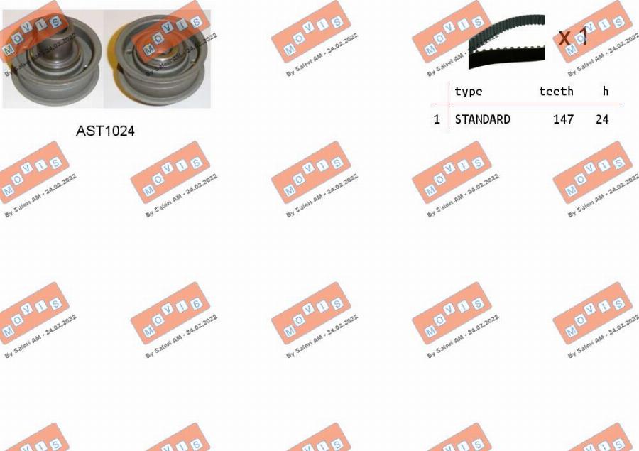 MOVIS ASTK0966 - Kit cinghie dentate www.autoricambi360.it