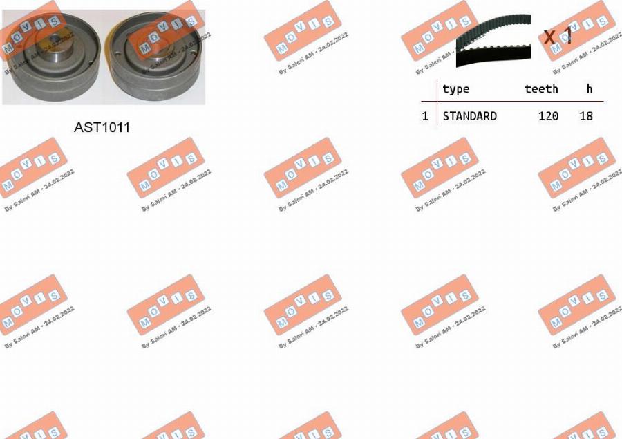 MOVIS ASTK0963 - Kit cinghie dentate www.autoricambi360.it
