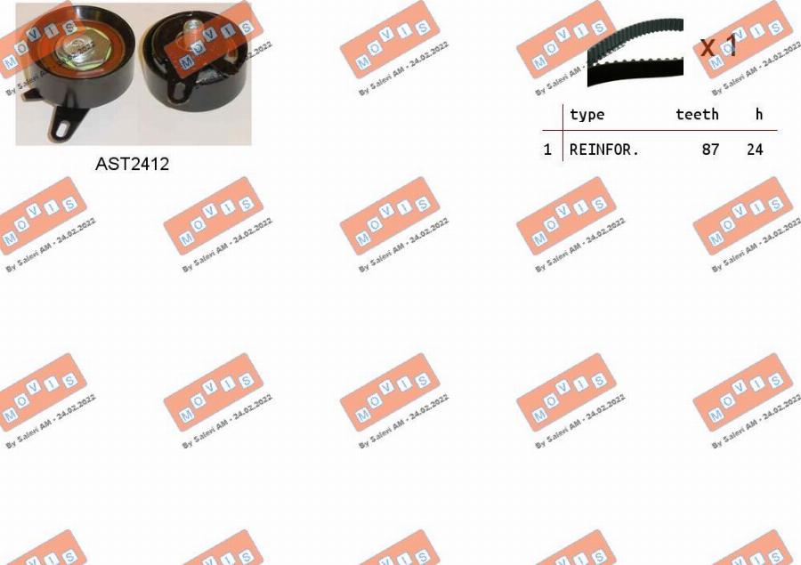 MOVIS ASTK0914 - Kit cinghie dentate www.autoricambi360.it