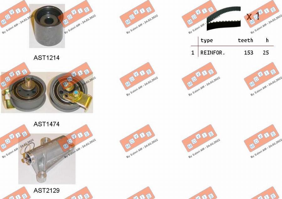 MOVIS ASTK0910C - Kit cinghie dentate www.autoricambi360.it