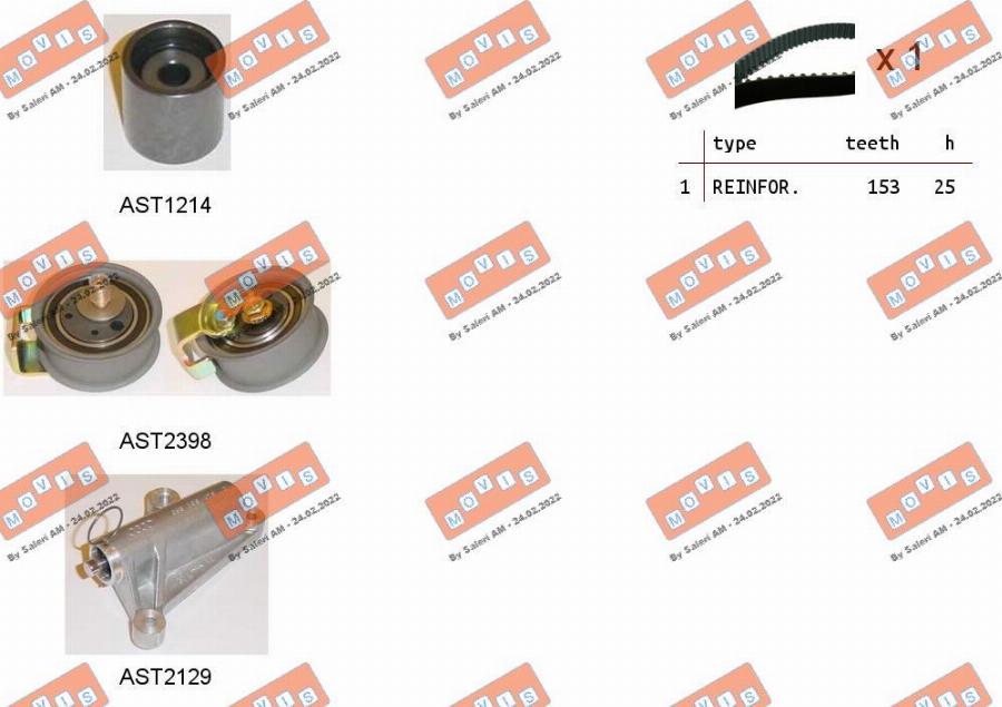 MOVIS ASTK0911C - Kit cinghie dentate www.autoricambi360.it