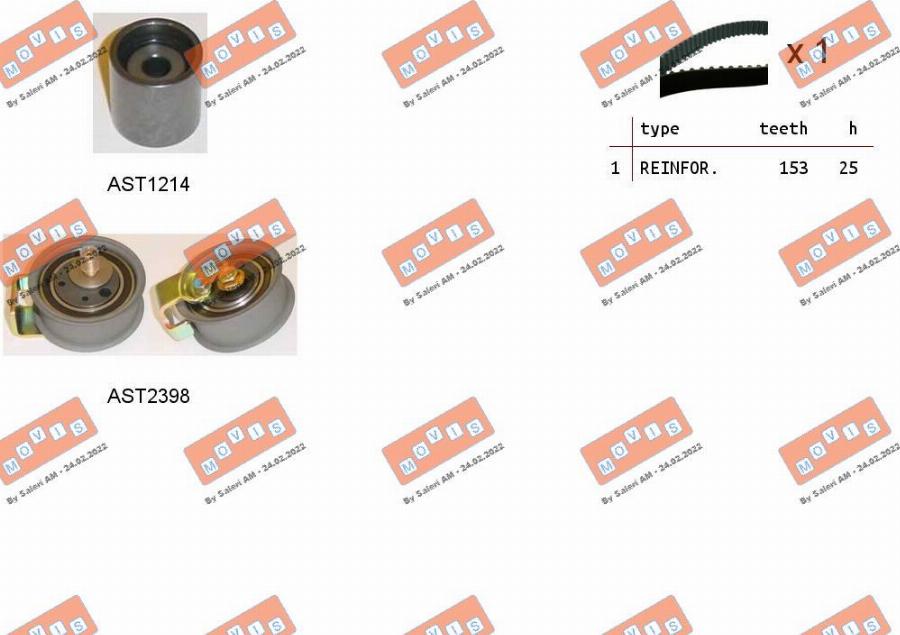 MOVIS ASTK0911 - Kit cinghie dentate www.autoricambi360.it