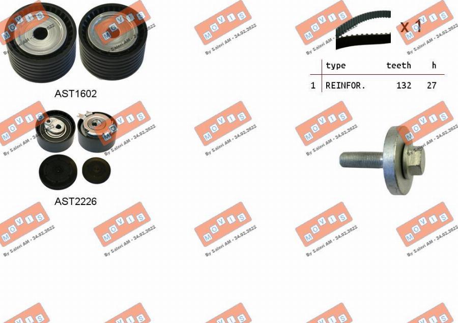 MOVIS ASTK0912 - Kit cinghie dentate www.autoricambi360.it
