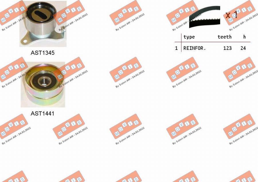 MOVIS ASTK0989 - Kit cinghie dentate www.autoricambi360.it