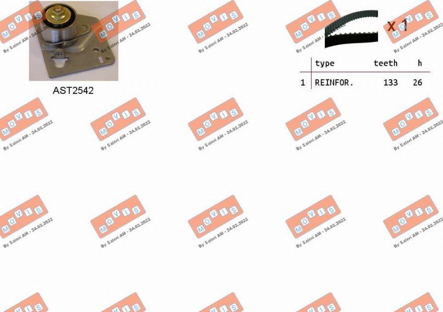 MOVIS ASTK0931 - Kit cinghie dentate www.autoricambi360.it