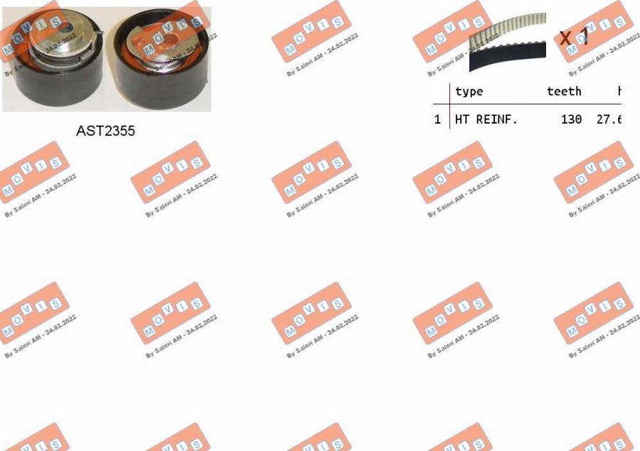 MOVIS ASTK0920 - Kit cinghie dentate www.autoricambi360.it