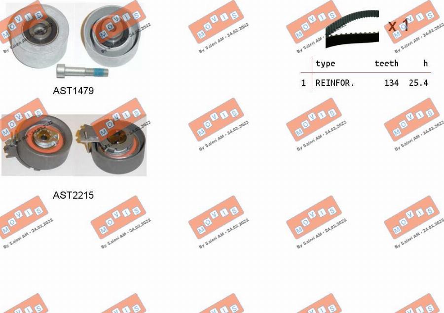 MOVIS ASTK0923 - Kit cinghie dentate www.autoricambi360.it