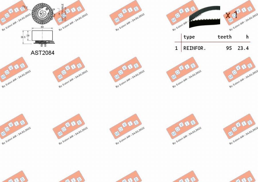 MOVIS ASTK0922 - Kit cinghie dentate www.autoricambi360.it