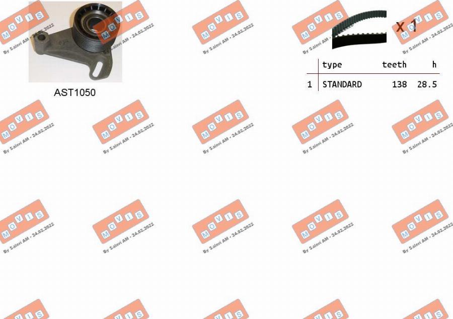 MOVIS ASTK0976 - Kit cinghie dentate www.autoricambi360.it