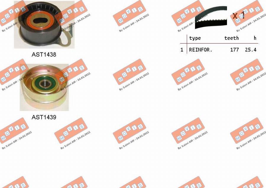 MOVIS ASTK0970 - Kit cinghie dentate www.autoricambi360.it
