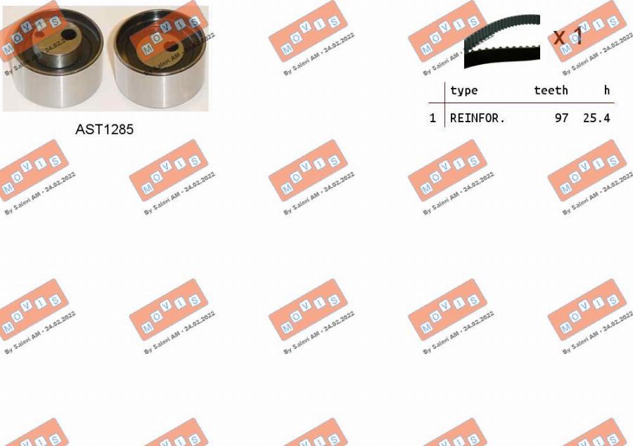 MOVIS ASTK0895 - Kit cinghie dentate www.autoricambi360.it