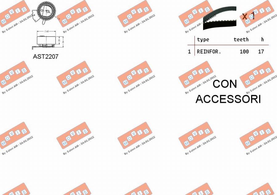 MOVIS ASTK0858 - Kit cinghie dentate www.autoricambi360.it