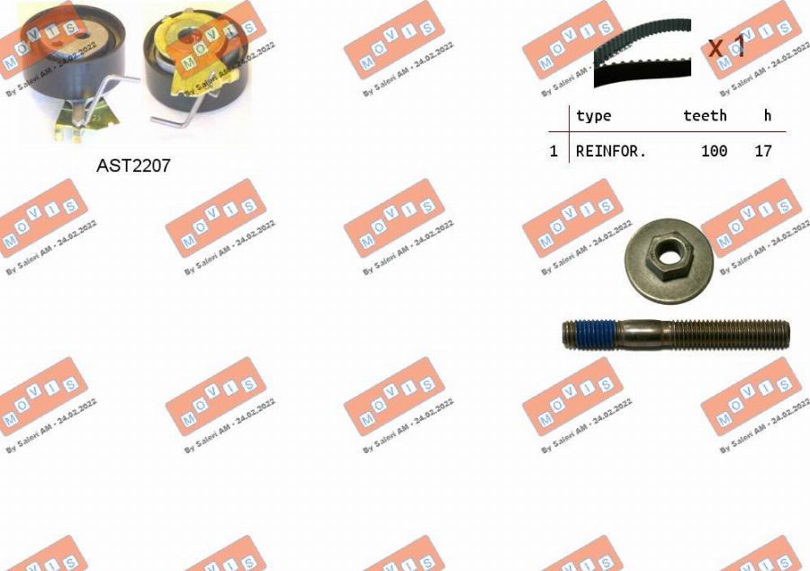 MOVIS ASTK0858 - Kit cinghie dentate www.autoricambi360.it