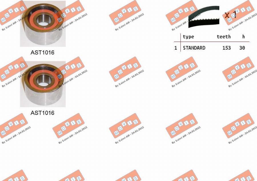 MOVIS ASTK0857 - Kit cinghie dentate www.autoricambi360.it