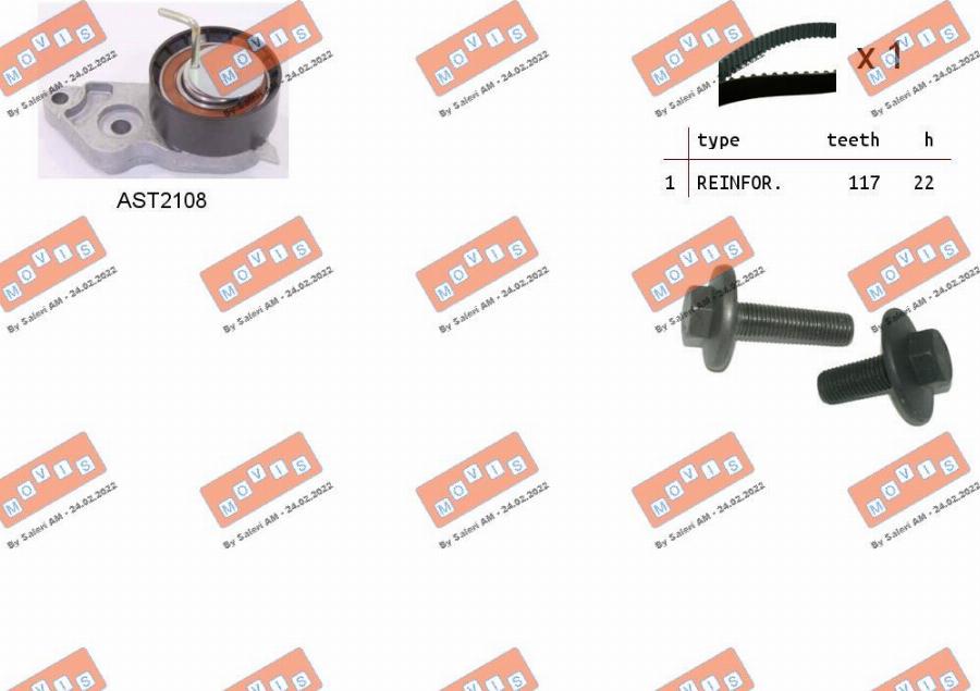 MOVIS ASTK0869 - Kit cinghie dentate www.autoricambi360.it