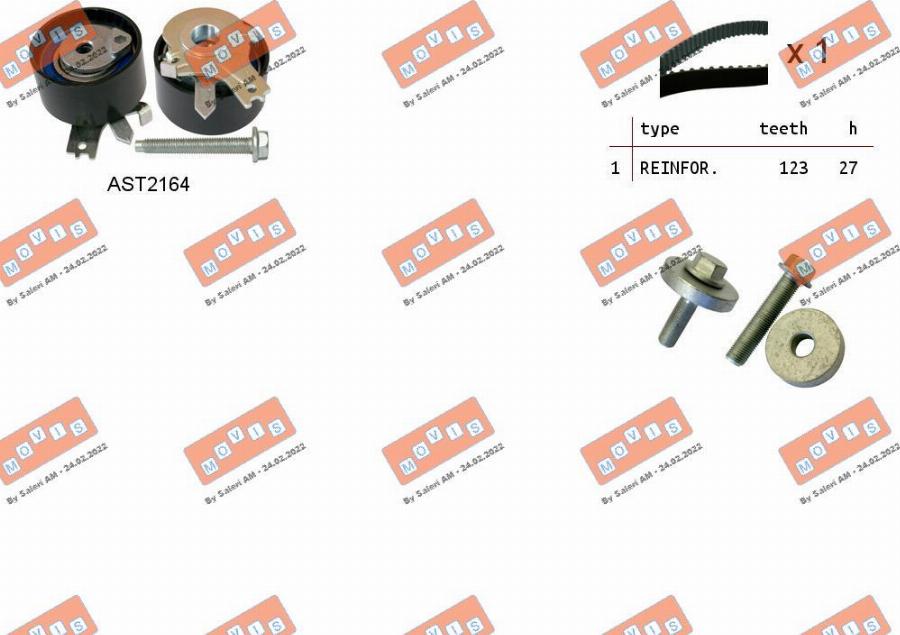 MOVIS ASTK0863 - Kit cinghie dentate www.autoricambi360.it
