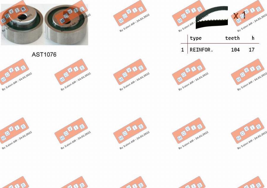 MOVIS ASTK0814 - Kit cinghie dentate www.autoricambi360.it