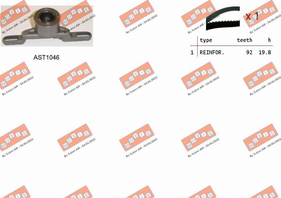 MOVIS ASTK0880 - Kit cinghie dentate www.autoricambi360.it