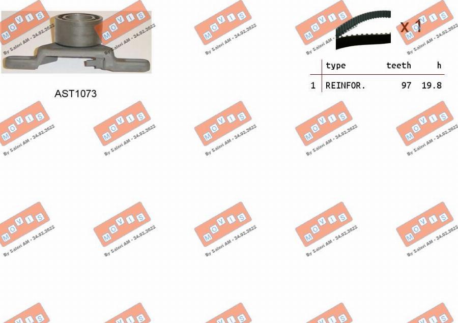 MOVIS ASTK0881 - Kit cinghie dentate www.autoricambi360.it