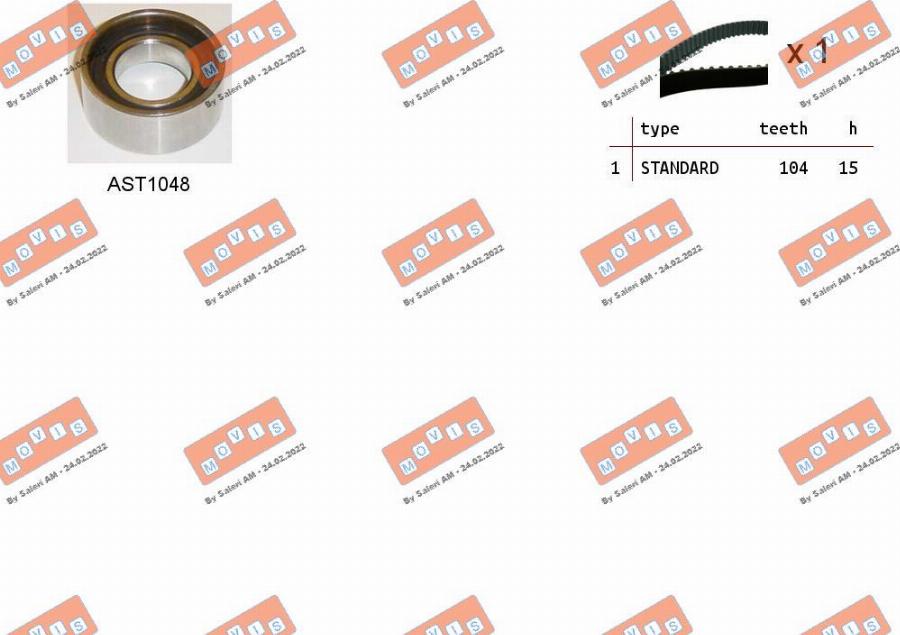 MOVIS ASTK0834 - Kit cinghie dentate www.autoricambi360.it