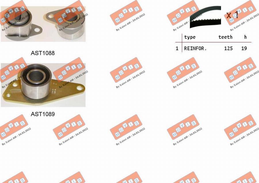 MOVIS ASTK0875 - Kit cinghie dentate www.autoricambi360.it