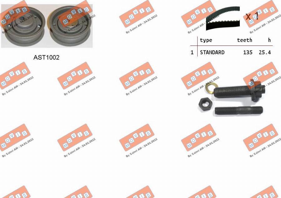 MOVIS ASTK0876 - Kit cinghie dentate www.autoricambi360.it