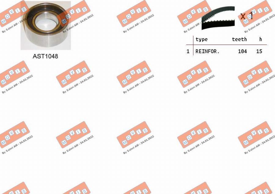 MOVIS ASTK0870 - Kit cinghie dentate www.autoricambi360.it