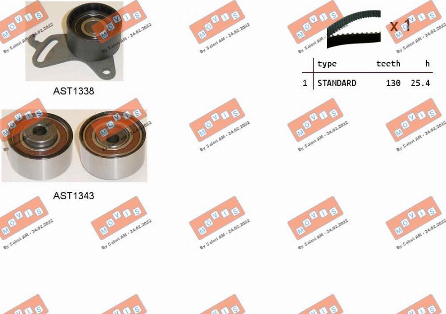 MOVIS ASTK0873 - Kit cinghie dentate www.autoricambi360.it