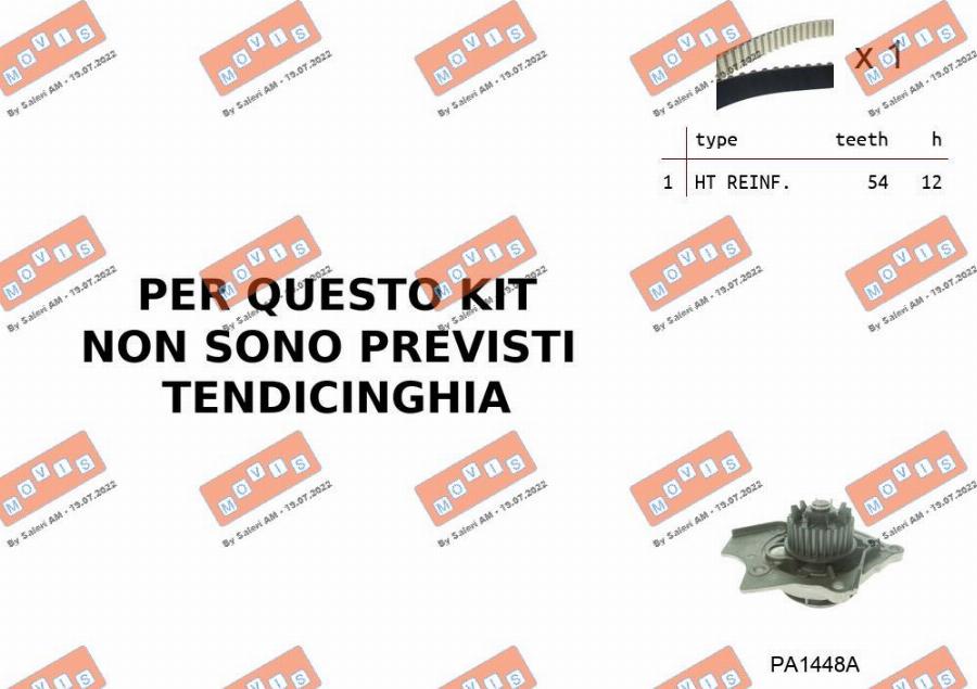 MOVIS ASTK0B05PA - Pompa acqua + Kit cinghie dentate www.autoricambi360.it
