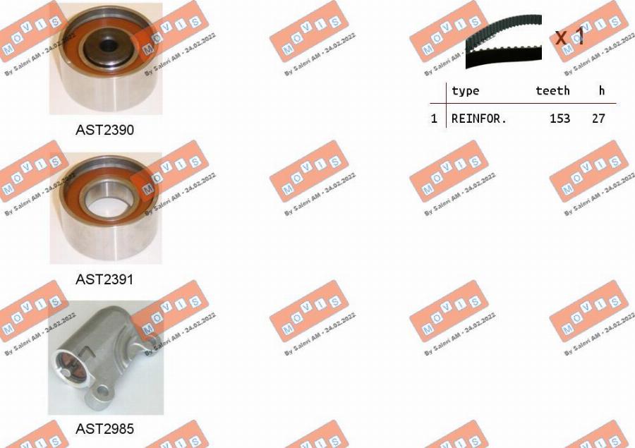 MOVIS ASTK1098C - Kit cinghie dentate www.autoricambi360.it