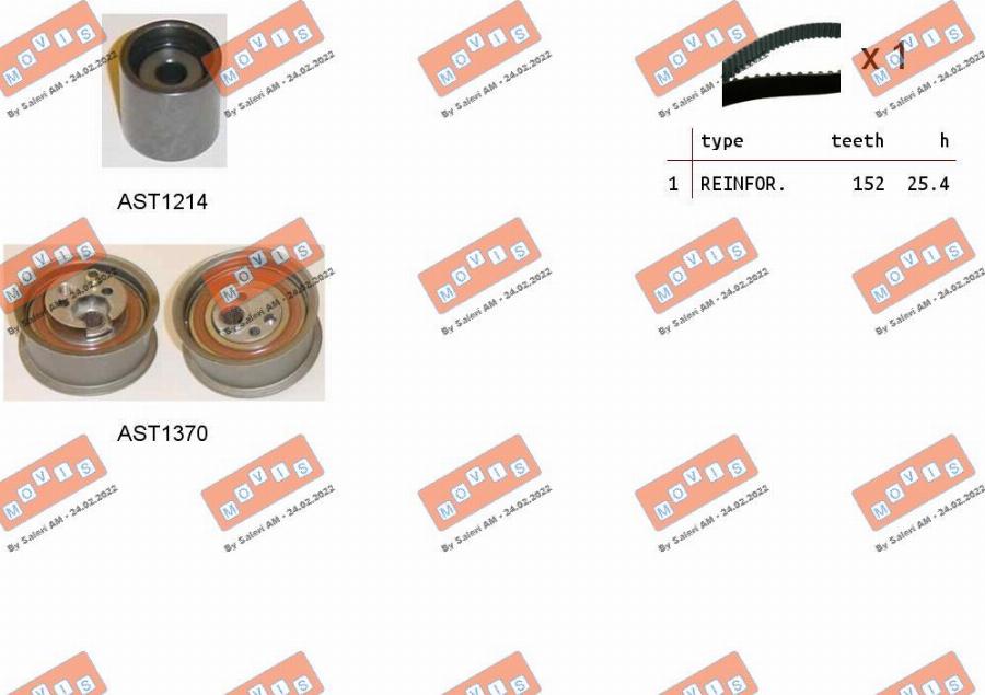 MOVIS ASTK1050 - Kit cinghie dentate www.autoricambi360.it