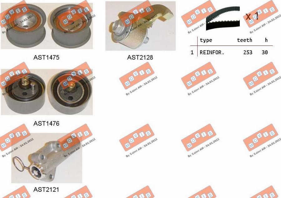 MOVIS ASTK1051 - Kit cinghie dentate www.autoricambi360.it
