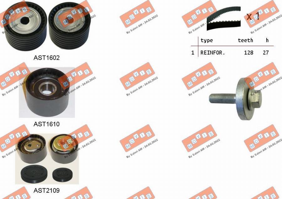 MOVIS ASTK1052 - Kit cinghie dentate www.autoricambi360.it