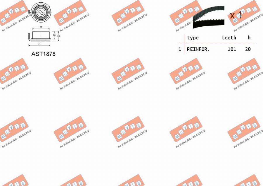 MOVIS ASTK1061 - Kit cinghie dentate www.autoricambi360.it