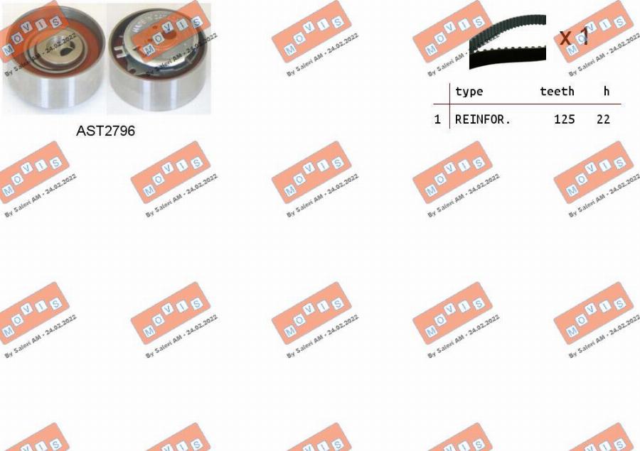 MOVIS ASTK1063 - Kit cinghie dentate www.autoricambi360.it