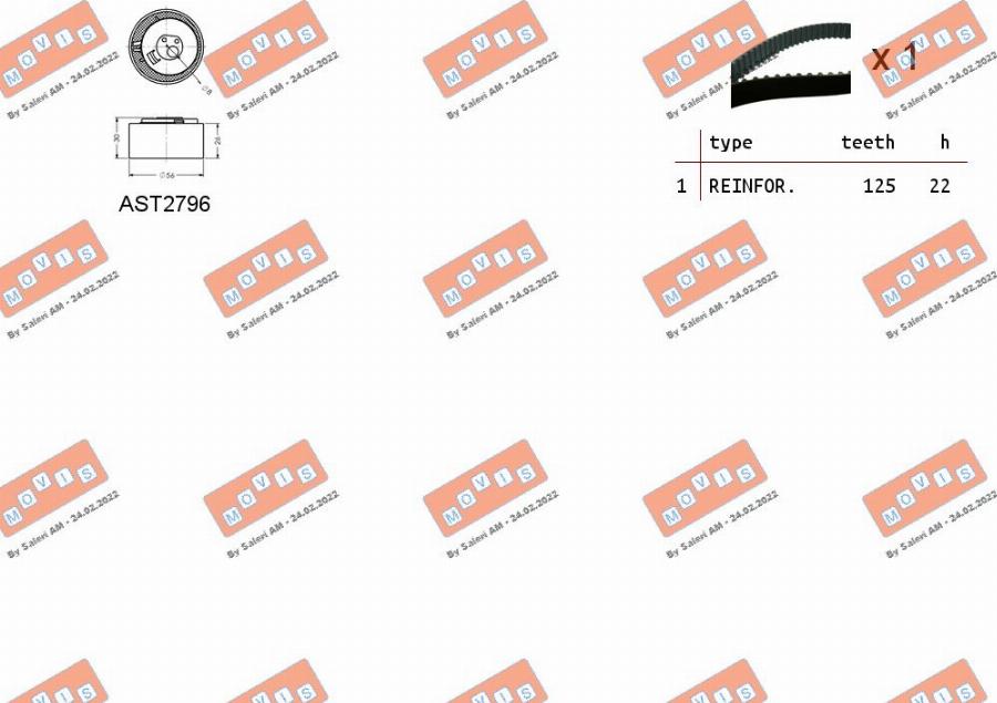 MOVIS ASTK1063 - Kit cinghie dentate www.autoricambi360.it