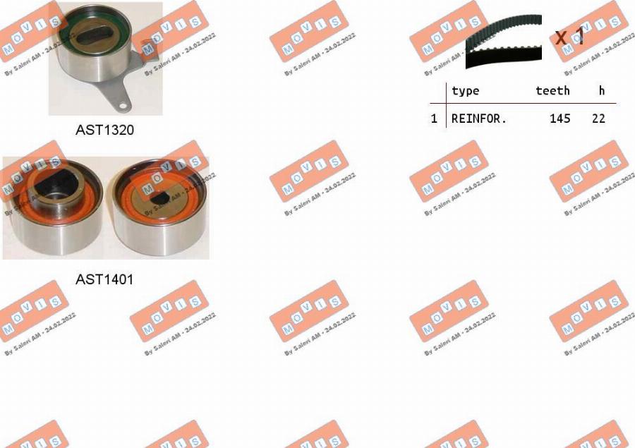 MOVIS ASTK1000 - Kit cinghie dentate www.autoricambi360.it