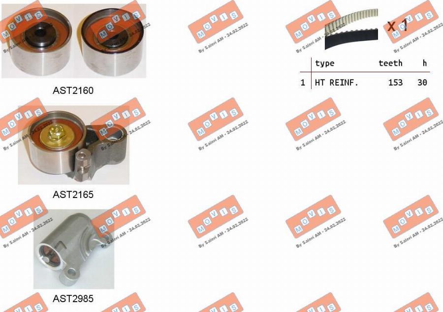 MOVIS ASTK1081C - Kit cinghie dentate www.autoricambi360.it